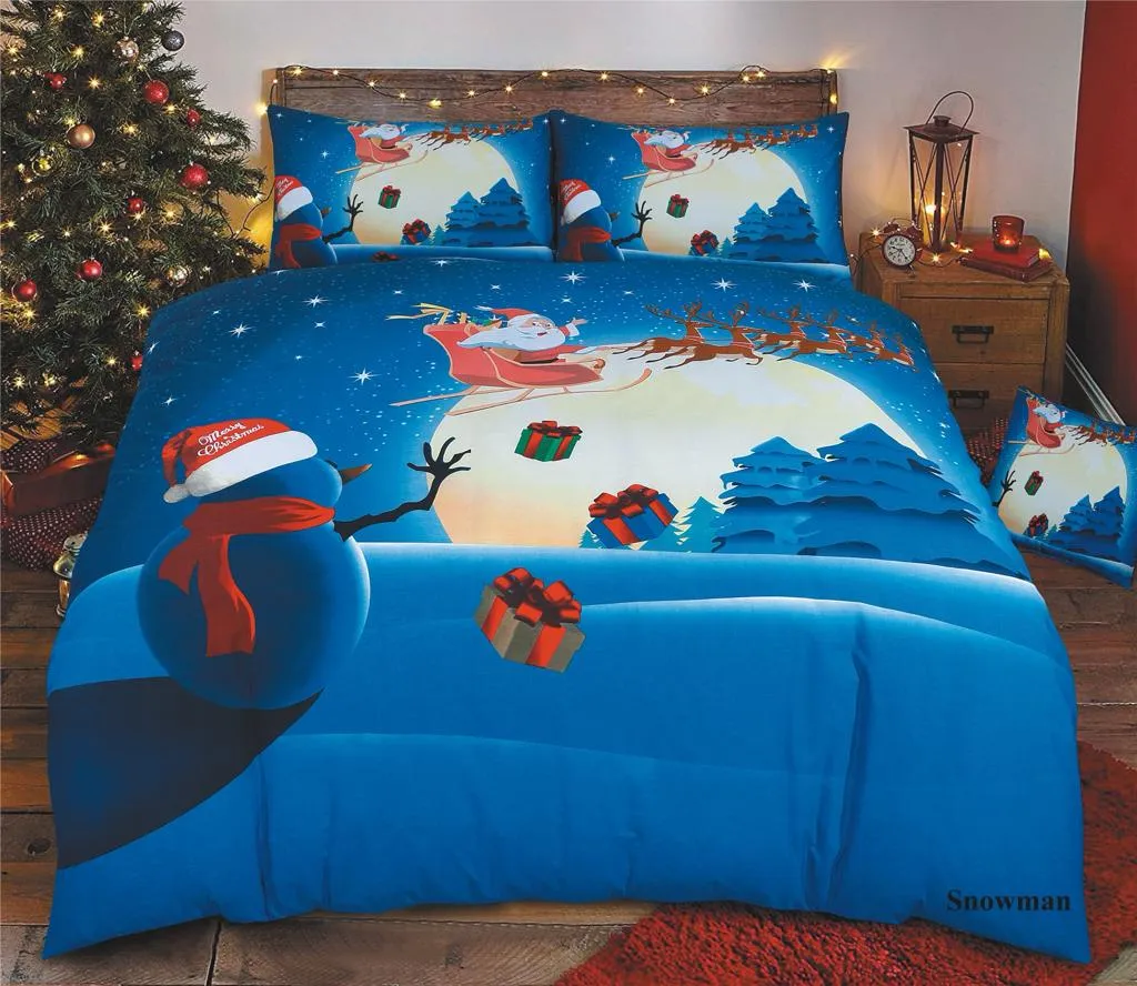 Christmas 3D Duvet Set Santa Father Christmas Greetings Duvet Cover